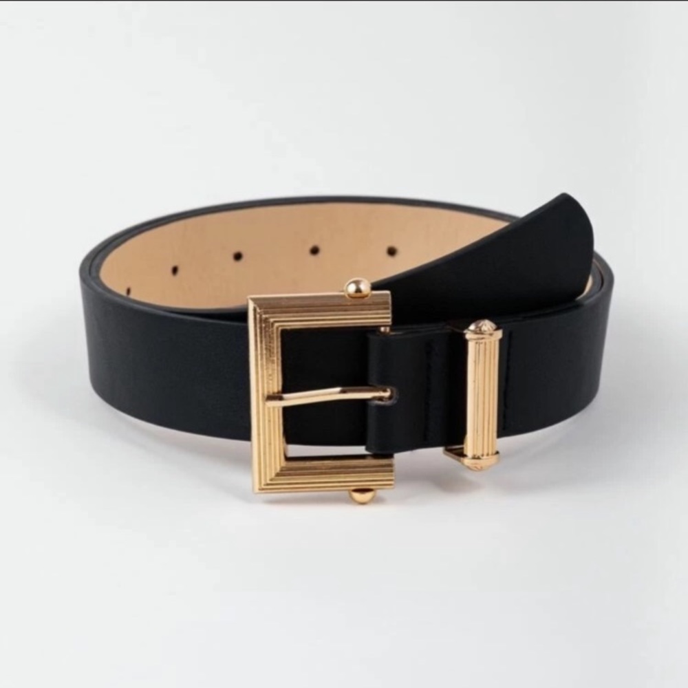 Gold buckle brown belt - Picture 4 of 5